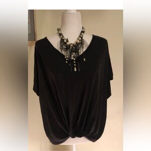 Twist bottom black top.